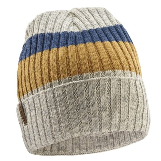 Bonnet Revers Edgar Recyclé Gris-Jaune-Bleu - Le Drapo