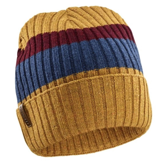 Bonnet Revers Edgar Recyclé Jaune-Bleu-Bordeaux - Le Drapo