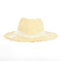 Chapeau de Paille Naturelle avec dentelle - Fabrication Française - Traclet