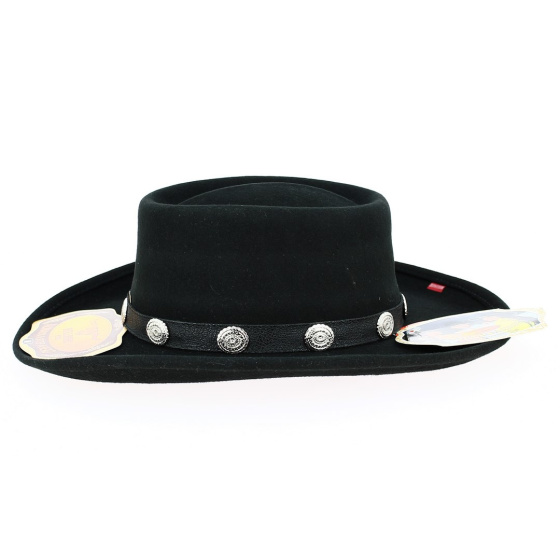 Western Hat Close Friend Black Wool Felt - Bullhide