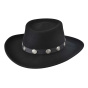 Chapeau Western Close Friend Feutre Laine Noir - Bullhide