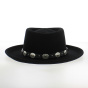 Western Gambler Hat - Black Wool Felt - Eddy