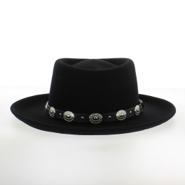 copy of Western Hat Close Friend Black Wool Felt - Bullhide