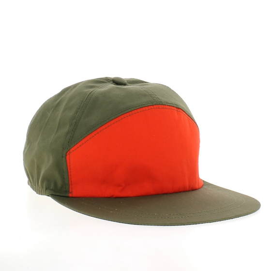Hunter's cap green/red 100% cotton