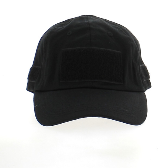 Casquette Baseball MFH Professional scratch Noir 100% coton (pour mettre des patchs devant, derrière et sur les 2 cotés)