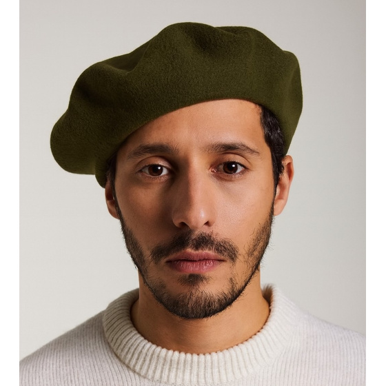 Dark Khaki Paris10 Beret - Heritage by Laulhère