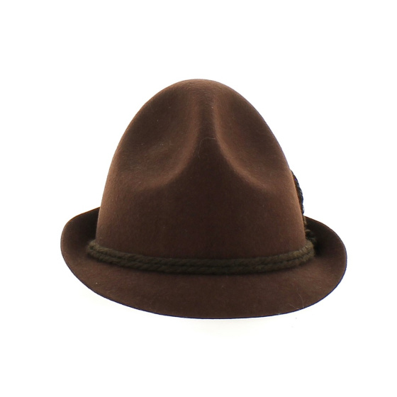 Brown Tyrolean Hat - Made in France - Traclet