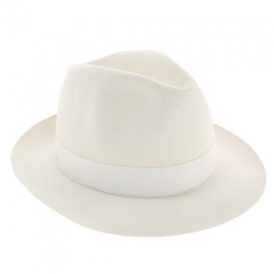 vente en ligne chapeau Borsalino blanc