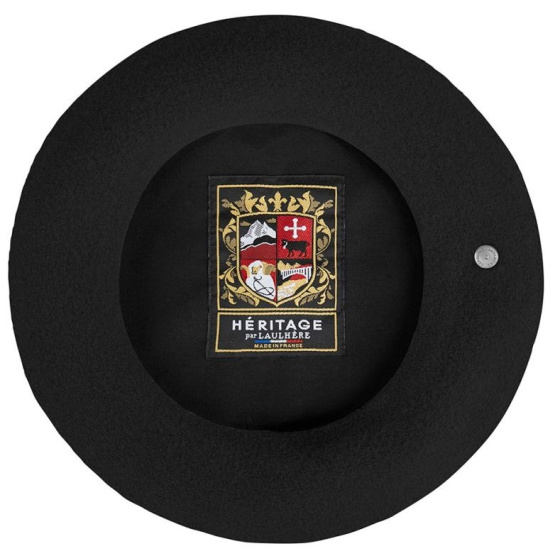 Beret Basque Noir L'authentique par Héritage par Laulhère