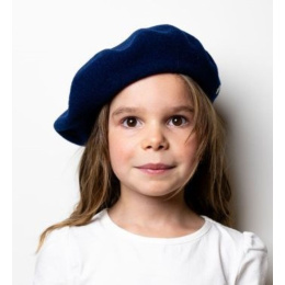 Béret Enfant Petit Basque Bleu Nuit - Héritage par Laulhère