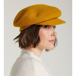 Ainhoa Turmeric Virgin Wool Cap - Laulhère