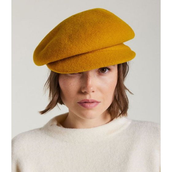Casquette Ainhoa Curcuma Laine Vierge - Laulhère