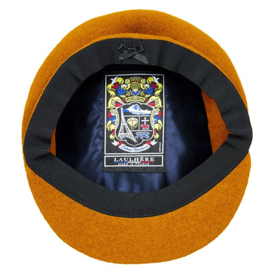 Ainhoa Turmeric Virgin Wool Cap - Laulhère