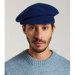 Casquette Ainhoa Laine Vierge Bleu - Laulhère