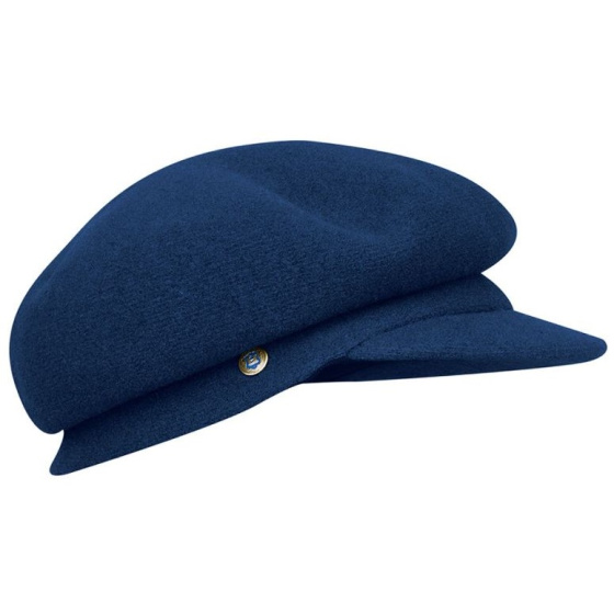 Casquette Ainhoa Laine Vierge Bleu - Laulhère