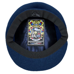 Casquette Ainhoa Laine Vierge Bleu - Laulhère