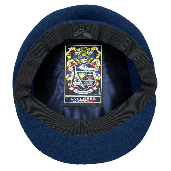 Ainhoa Virgin Wool Cap Blue - Laulhère