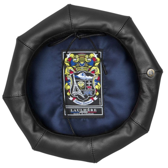 Béret Zura Cuir Noir - Laulhère