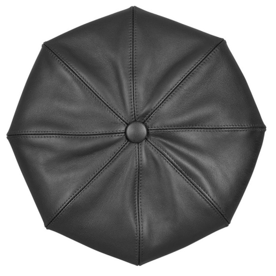 Béret Zura Cuir Noir - Laulhère