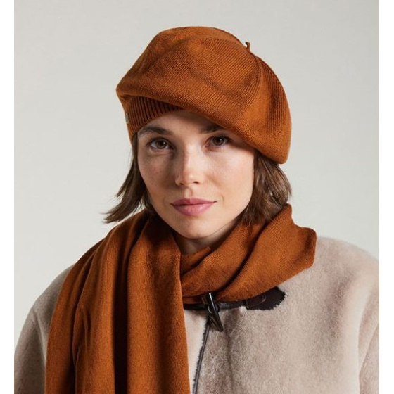Urbasa Virgin Wool Beanie & Beret Cognac - Heritage by Laulhère