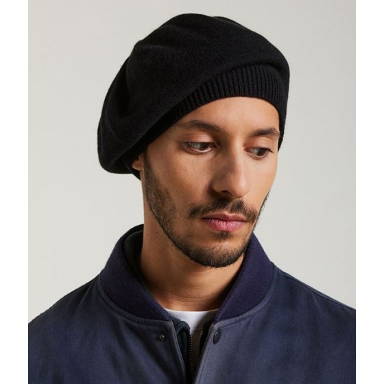 Bonnet & Béret Urbasa Laine Vierge Noir - Héritage par Laulhère