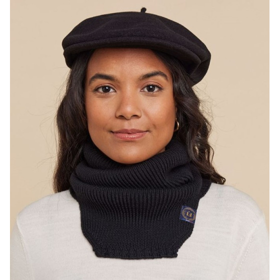 Snood - Tour De Cou Argia Noir  Laine - Héritage par Laulhère