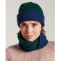 Two-tone Otxoa Green & Blue Wool Neck Warmer - Heritage by Laulhère