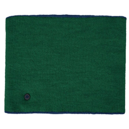 Two-tone Otxoa Green & Blue Wool Neck Warmer - Heritage by Laulhère