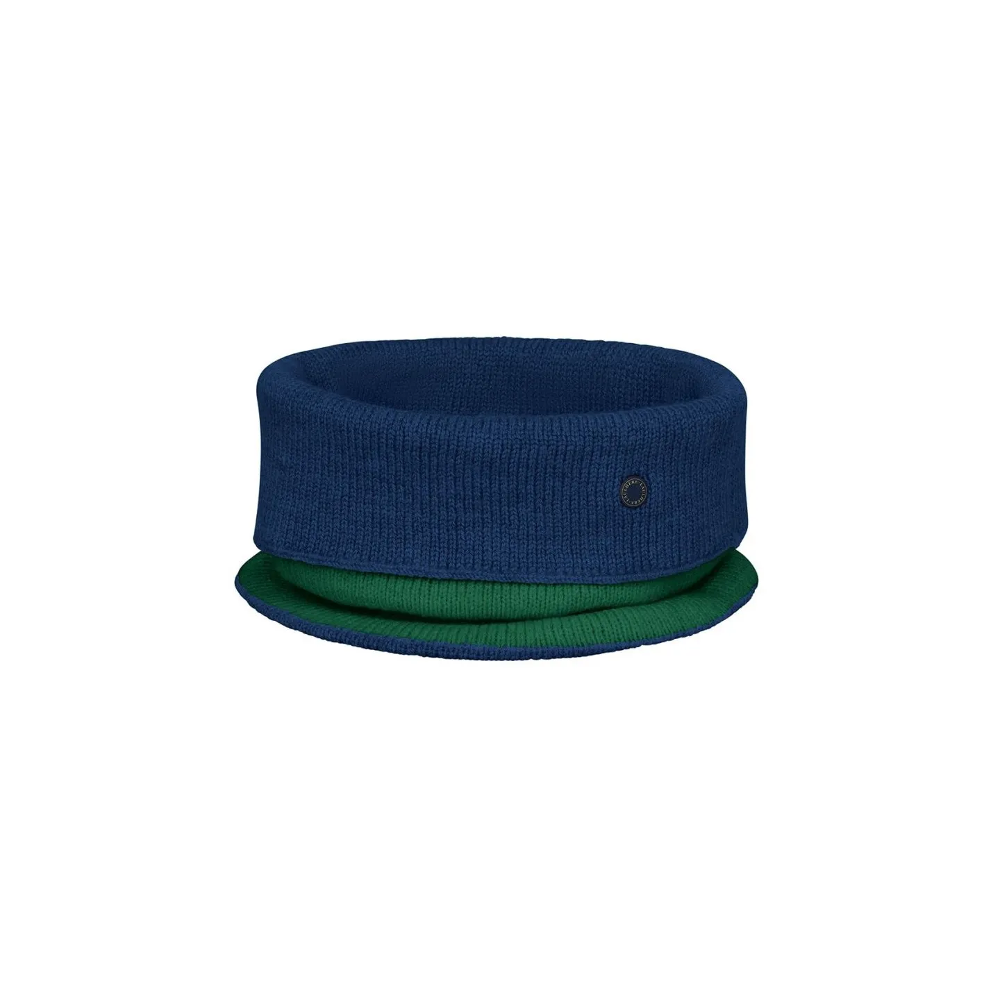 Two-tone Otxoa Green & Blue Wool Neck Warmer - Heritage by Laulhère Reference: 22591 | Chapellerie Traclet