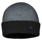 Mendia Two-Tone Wool Beanie Black & Dark Gray - Laulhère