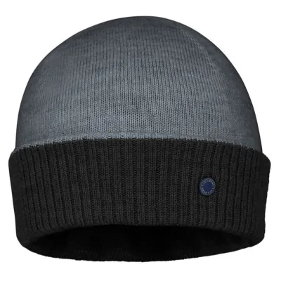 Mendia Two-Tone Wool Beanie Black & Dark Gray - Laulhère Traclet Store Reference: 22594 | Chapellerie Traclet