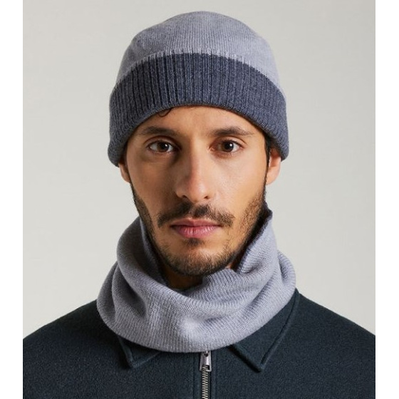 Mendia Bicolor Wool Beanie Grey - Laulhère