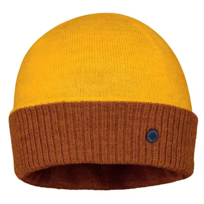 Mendia Two-Tone Wool Beanie Cognac & Curry - Laulhère Traclet Boutique Reference: 22598| Chapellerie Traclet