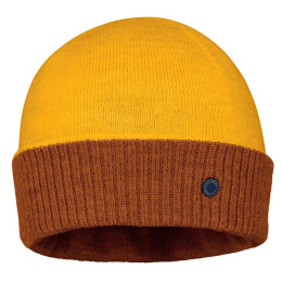 Bonnet Mendia Bicolore Laine Cognac & Curry - Laulhère