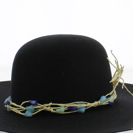 Garniture a Chapeau Perles bleues - Traclet