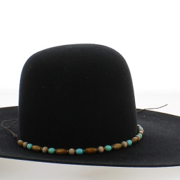 Garniture à Chapeau Perles bleu/marron/beige