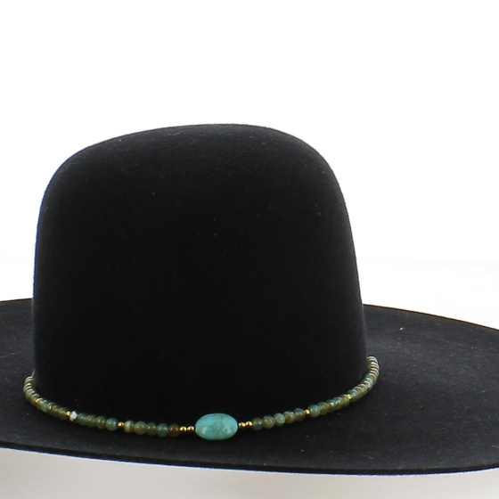 Garniture à Chapeau Perles vert/or/olive bleu- Traclet