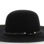 Removable Hat Trimming in Embroidered Leather (Pattern: Diamond) - Traclet