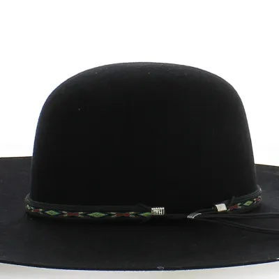 Garniture à Chapeau amovible en cuir brodé (motif : losange) - Traclet
