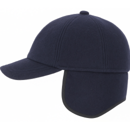 Casquette Cache-Oreilles Jockey Laine Marine - Göttmann