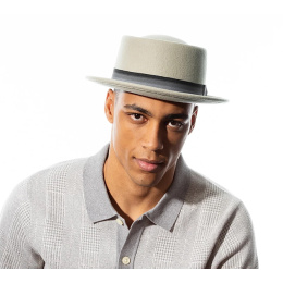 Porkpie Hat Klaxon Gray - Bailey