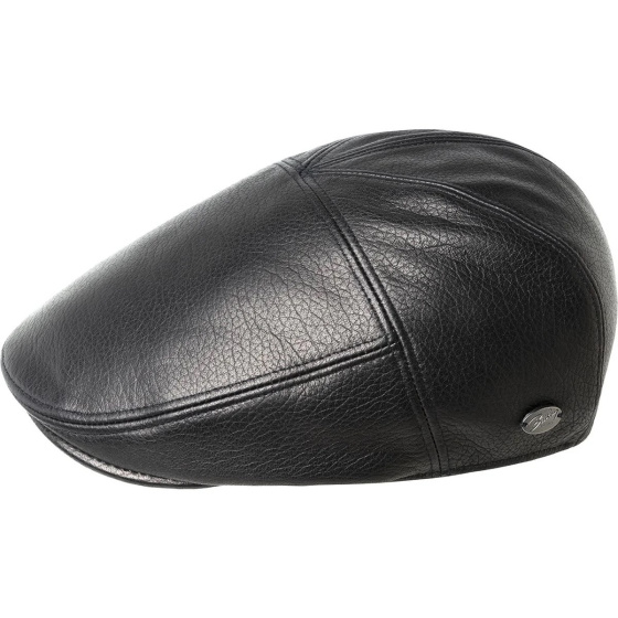Casquette Plate Reffell Cuir Noir - Bailey