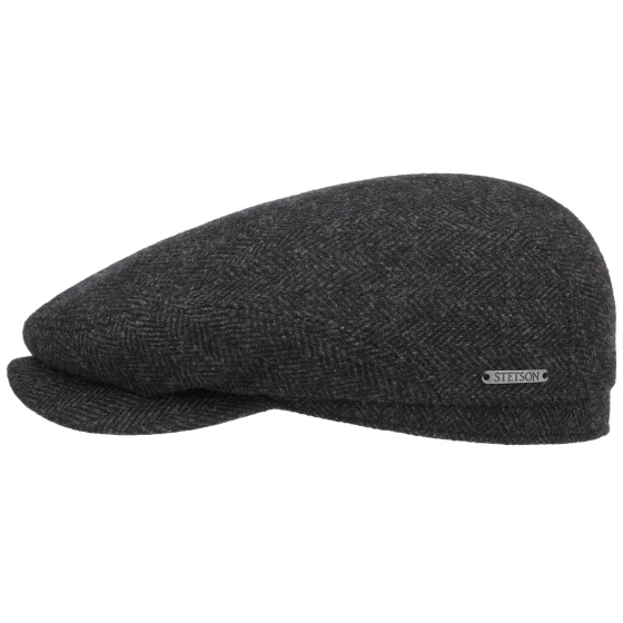 Casquette Belfast Herringbone Laine Grise - Stetson