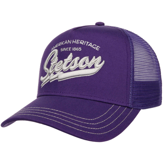 Baseball Trucker Cap American Heritage Purple - Stetson