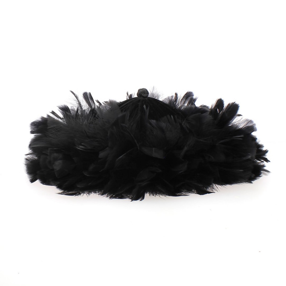 Show toque (Black Velvet with feathers) - Traclet