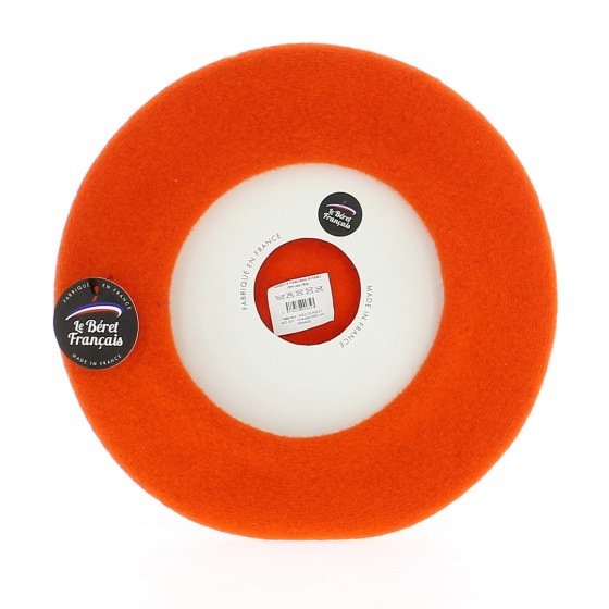 Béret Orange Brodé Sanglier model3