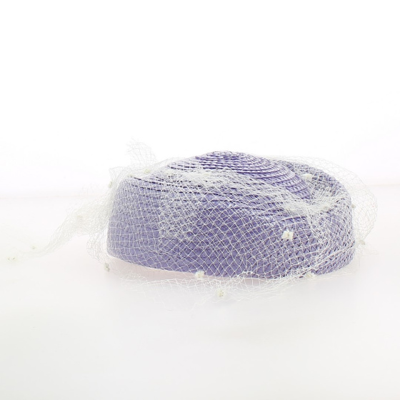 Purple Straw Tambourine with its white veil - Traclet
