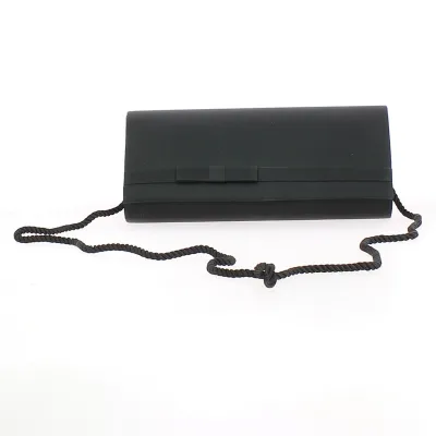 Sac de cérémonie avec miroir en satin noir - Chapellerie Traclet - Reference : 22672