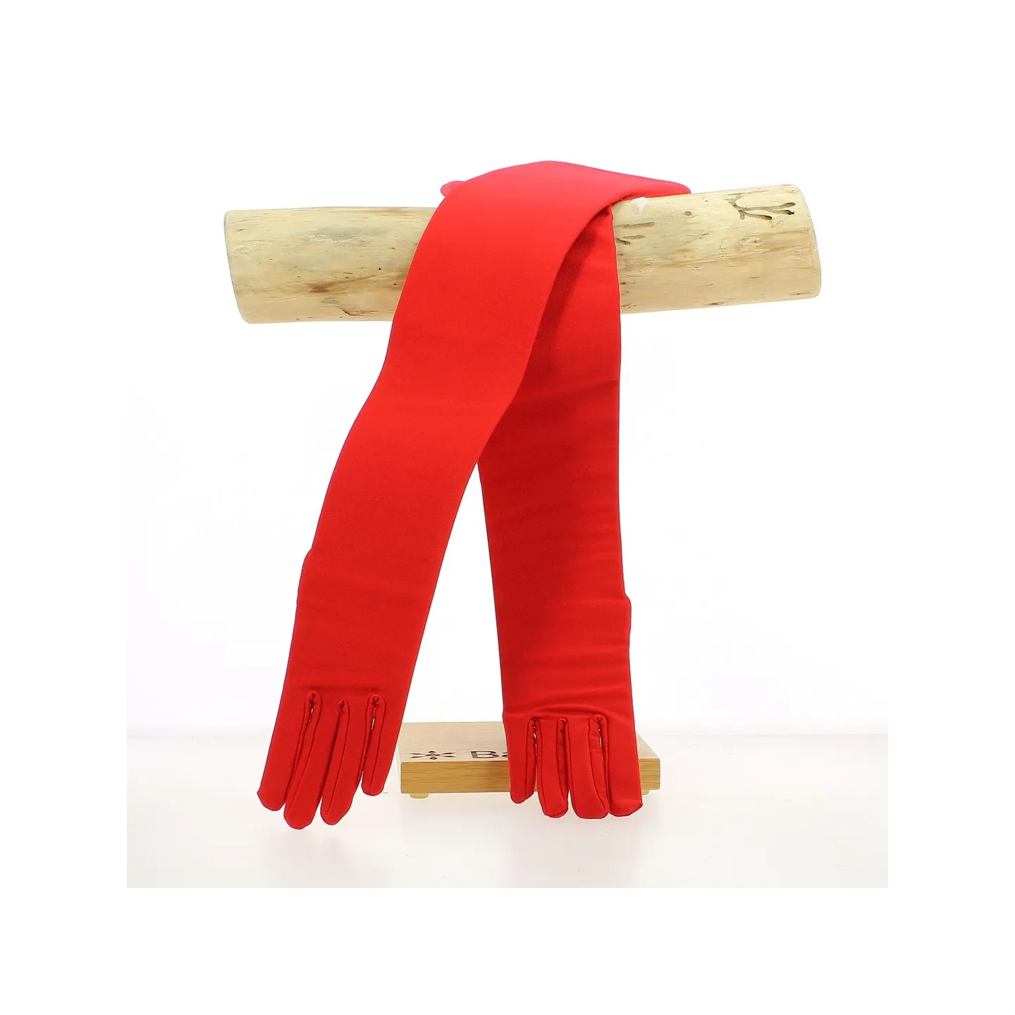 Long ruby red lycra gloves - France Reference: 22678| Chapellerie Traclet