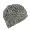 WOOL beanie gray cable knit - Chapellerie TRACLET - Reference: 226895| Chapellerie Traclet